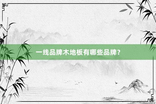 一线品牌木地板有哪些品牌？
