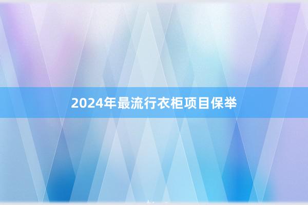 2024年最流行衣柜项目保举