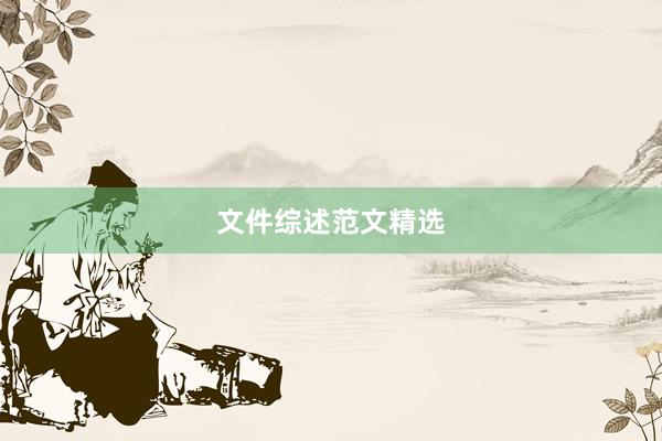 文件综述范文精选